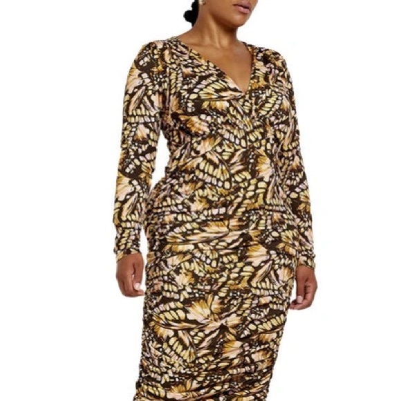 NWT RIVER ISLAND 🏝 RUCHE DRESS - Picture 5 of 11